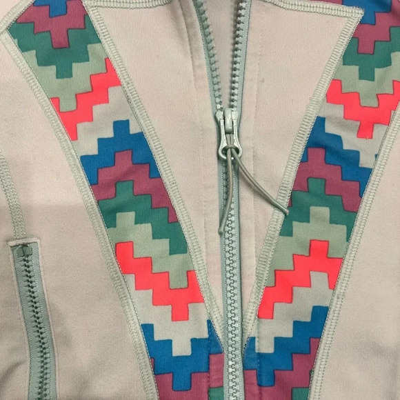 Ivivva Lululemon Colorful Chevron Track Jacket - Picture 2 of 8